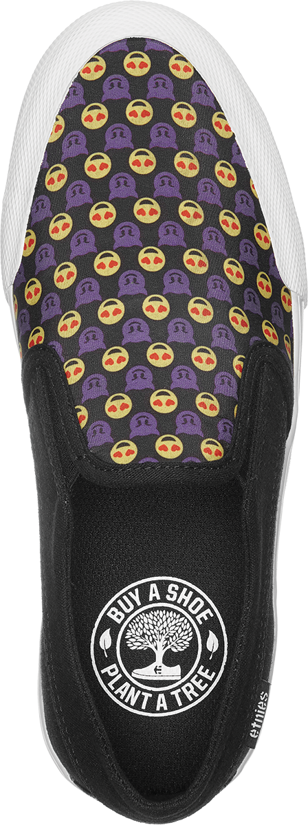 Etnies Langston Womens Black/Yellow/Black Slip Skate Shoes