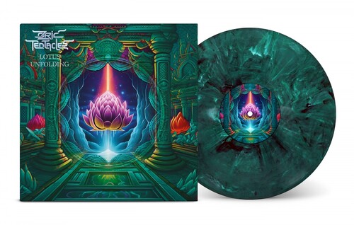 Ozric Tentacles - Lotus Unfolding - 140gm Black & Turquoise Marbled Vinyl (Vinyl LP)