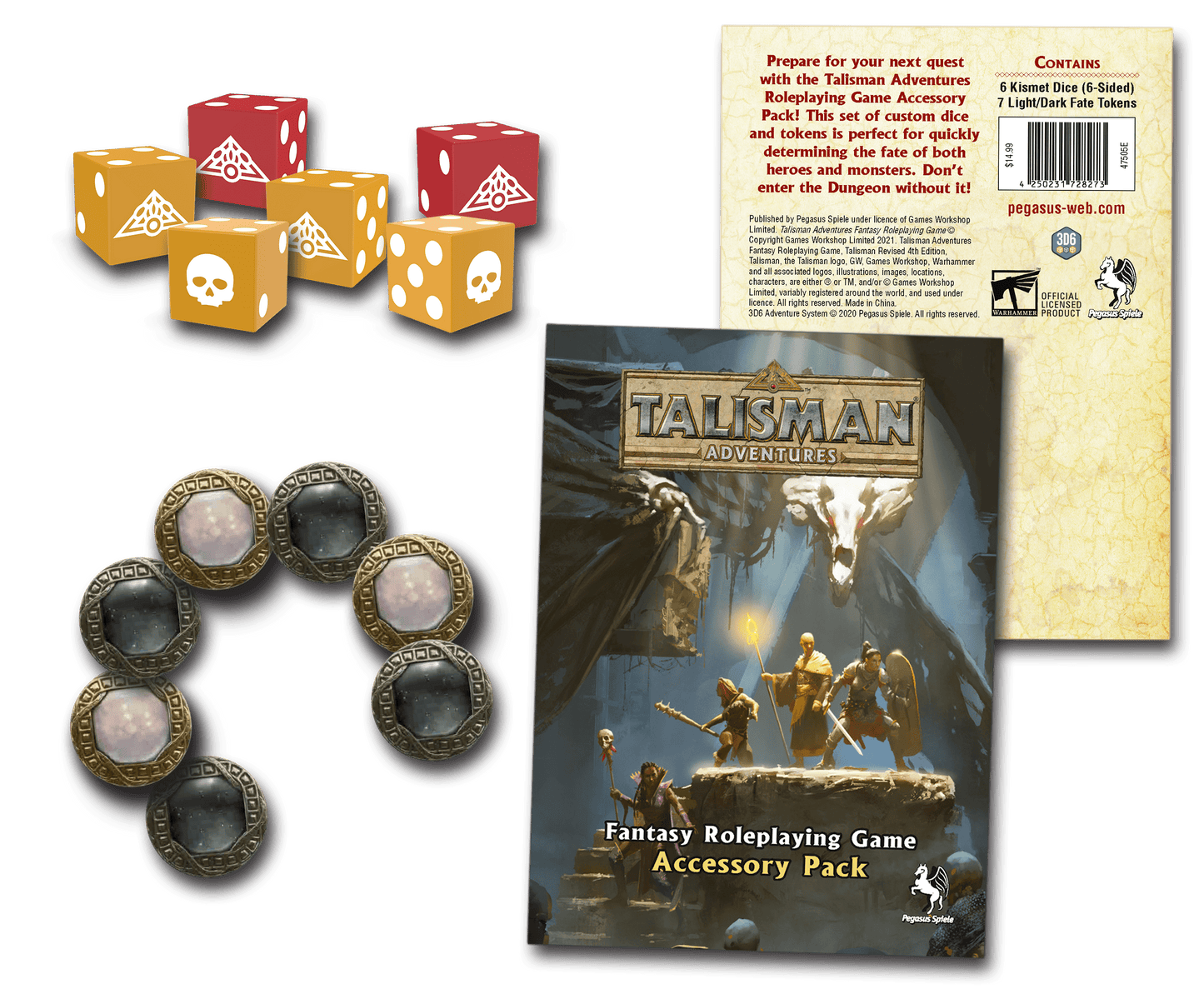 Talisman Adventures RPG: Accessory Pack (Dice & Tokens)