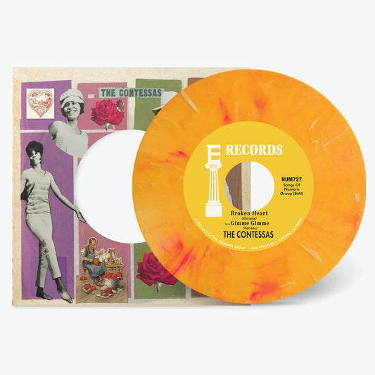 Broken Heart b/w Gimme Gimme [Opaque Peach & White Marble Vinyl Single]