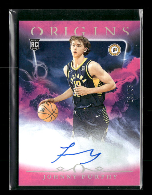 2024-25 Panini Select Origins Rookie Autographs Pink Johnny Furphy #/25 #RA-JFP