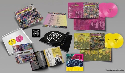 Hombres G - Del Rosa Al Amarillo - Ltd Yellow & Pink Double Vinyl Box incl. 2CDs, Slipmat, Booklet, Patch, plus Bonus Signed Postcard (Vinyl LP)