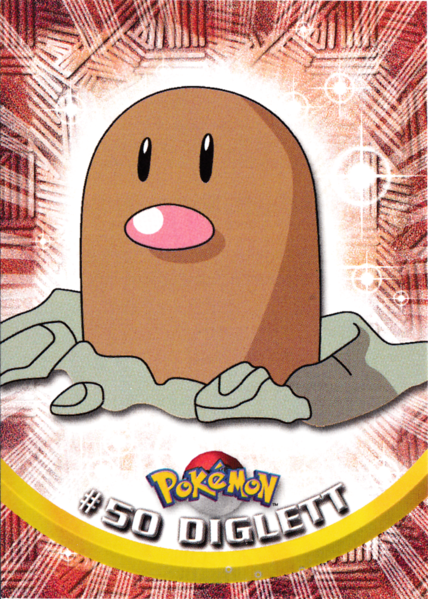 Diglett (50) [Topps TV Animation Edition Series 1 (Third Print)]