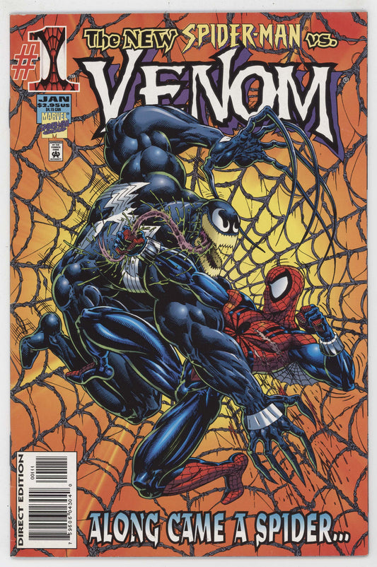 Venom Along Came A Spider 1 Marvel 1996 VF NM Larry Hama Spider-Man