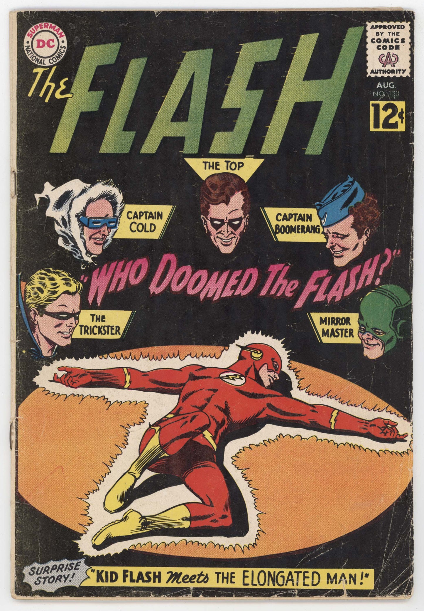 Flash 130 DC 1962 VG Carmine Infantino Mirror Master Weather Wizard