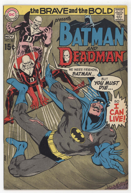 Brave And The Bold 86 DC 1969 FN VF Neal Adams Batman Deadman Highwire