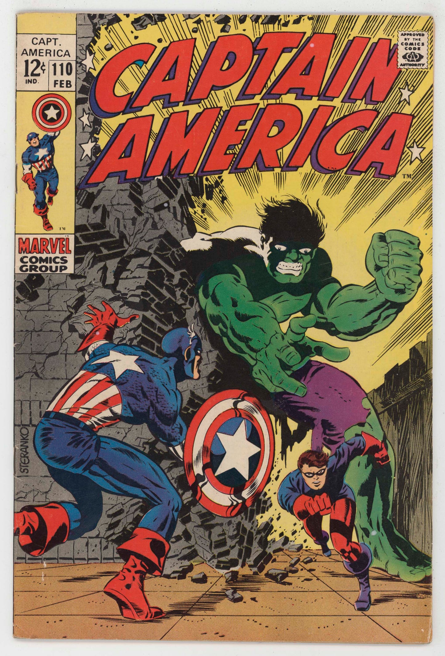 Captain America 110 Marvel 1969 FN VF Jim Steranko Hulk 1st Madame Hydra - Golden Apple Comics