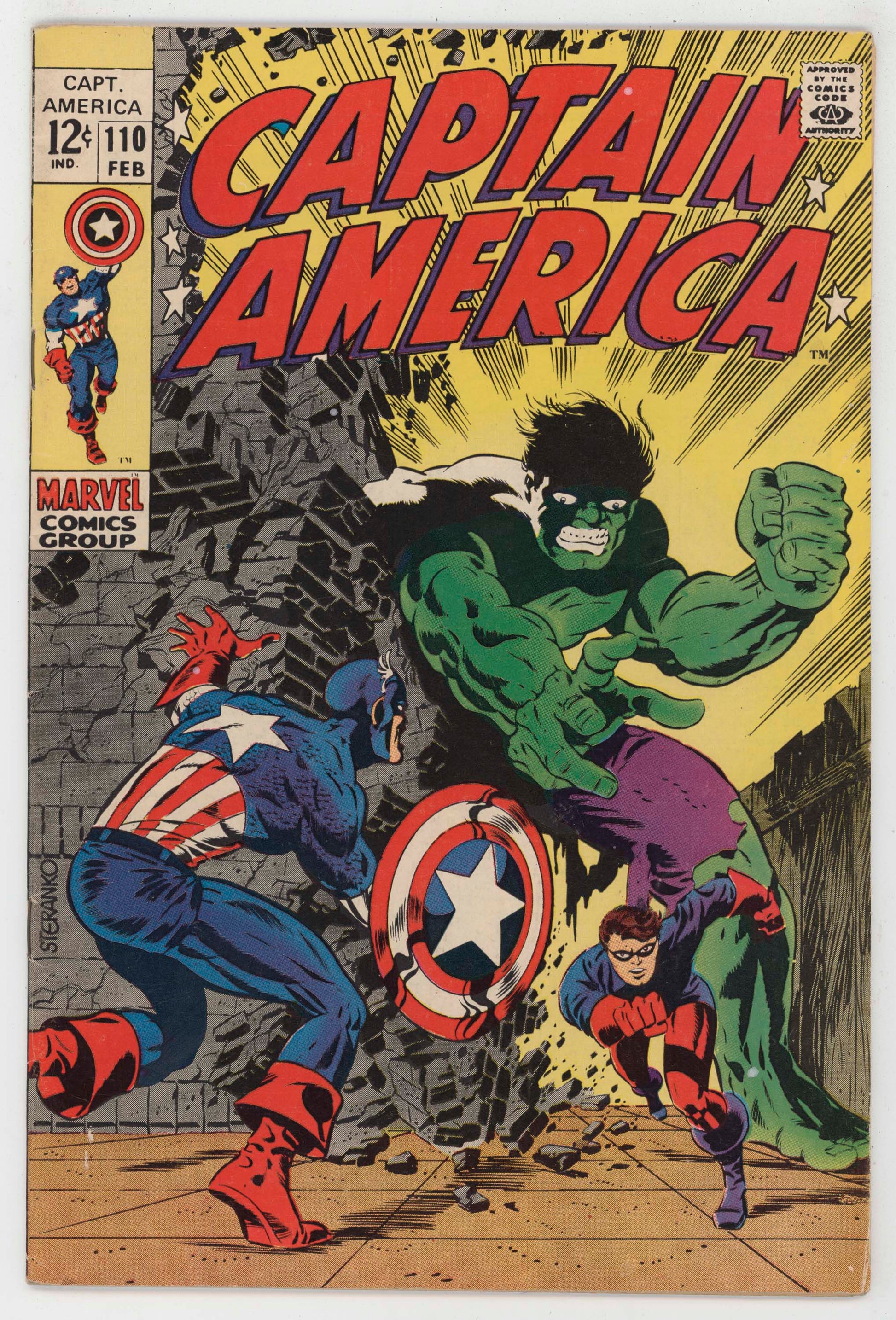 Captain America 110 Marvel 1969 FN VF Jim Steranko Hulk 1st Madame Hydra - Golden Apple Comics