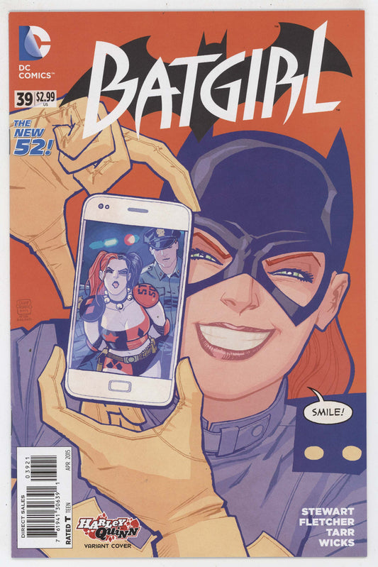 Batgirl 39 B DC 2015 NM New 52 Cliff Chiang Harley Quinn Cellphone Variant GGA