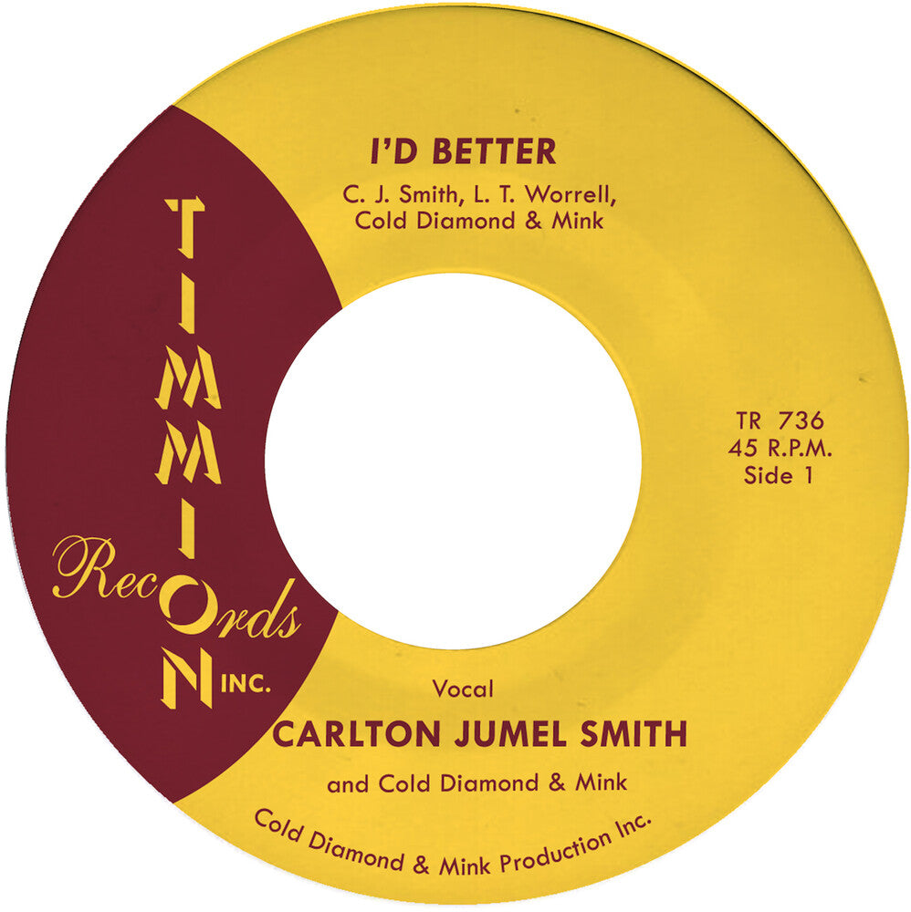 I'd Better/I'd Better (Instrumental) [7" Vinyl]