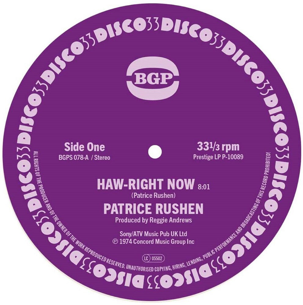 Haw-Right Now / Kickin Back (Uk) [7" Vinyl]