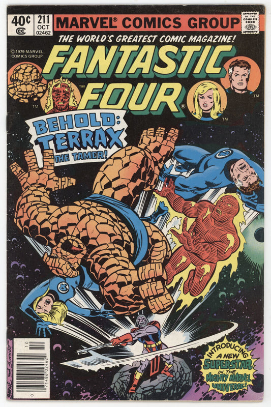 Fantastic Four 211 Marvel 1979 FN Galactus Silver Surfer Herald 1st Terrax