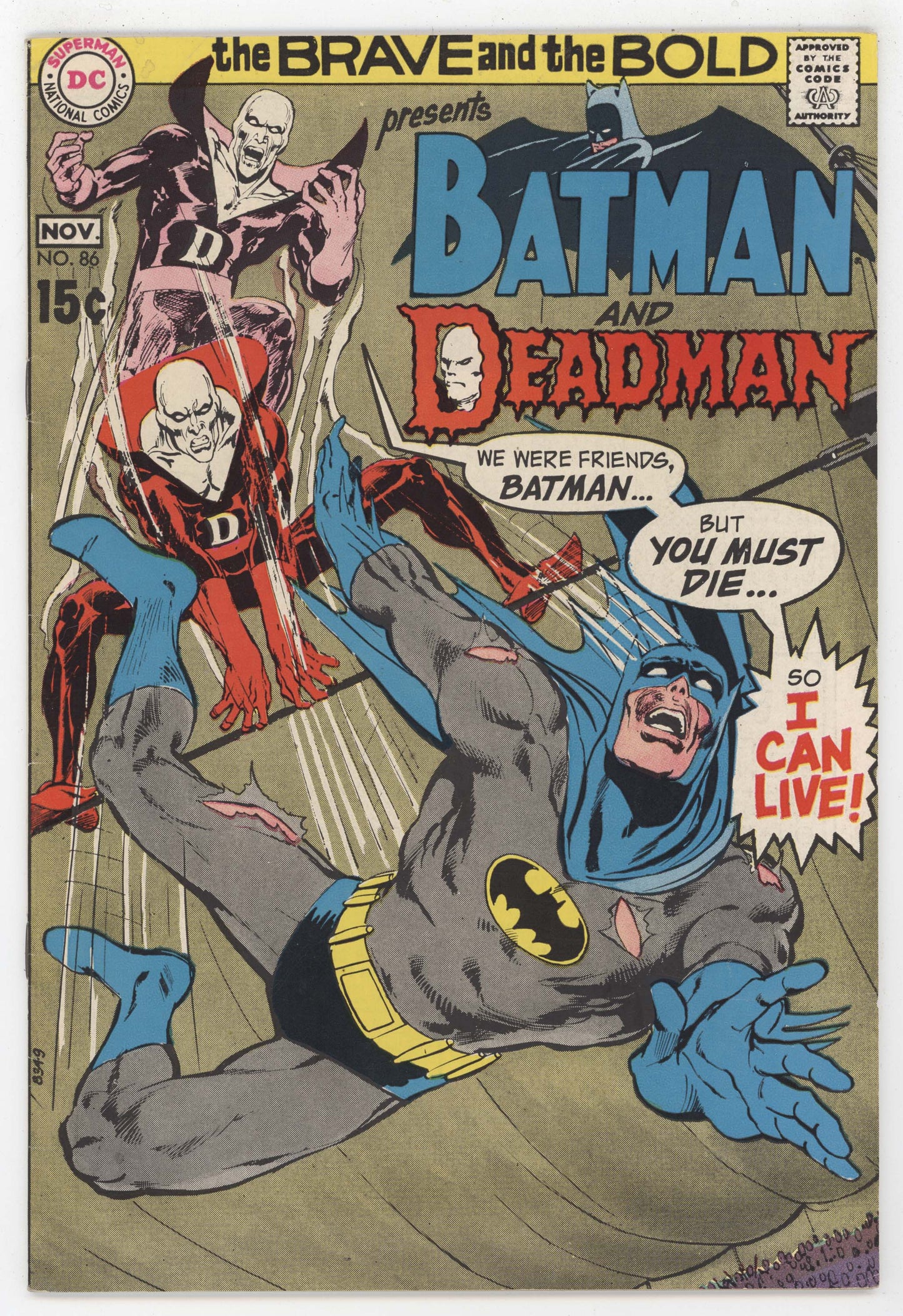 Brave And The Bold 86 DC 1969 FN VF Neal Adams Batman Deadman Highwire