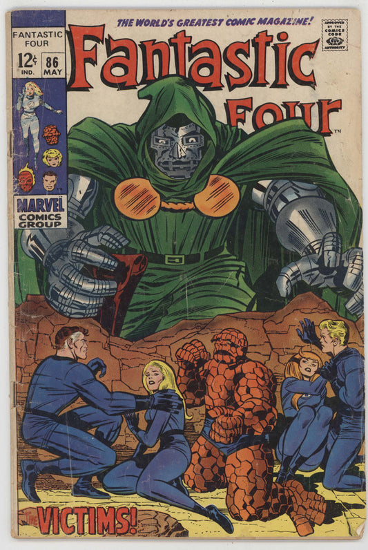 Fantastic Four 86 Marvel 1969 VG Doctor Doom Stan Lee Jack Kirby