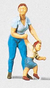 Preiser 28023 HO Scale Individual Figure - Pedestrians -- Mother w/Child
