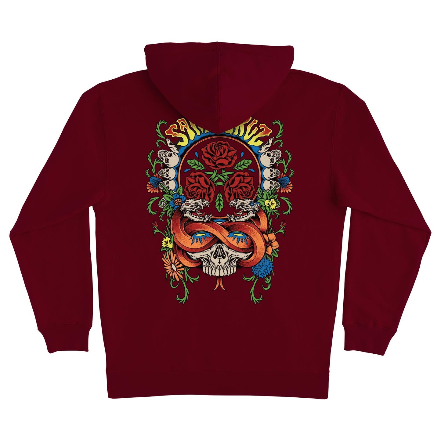 Santa Cruz  Dressen Rose Crew Three Hooded Sweatshirt