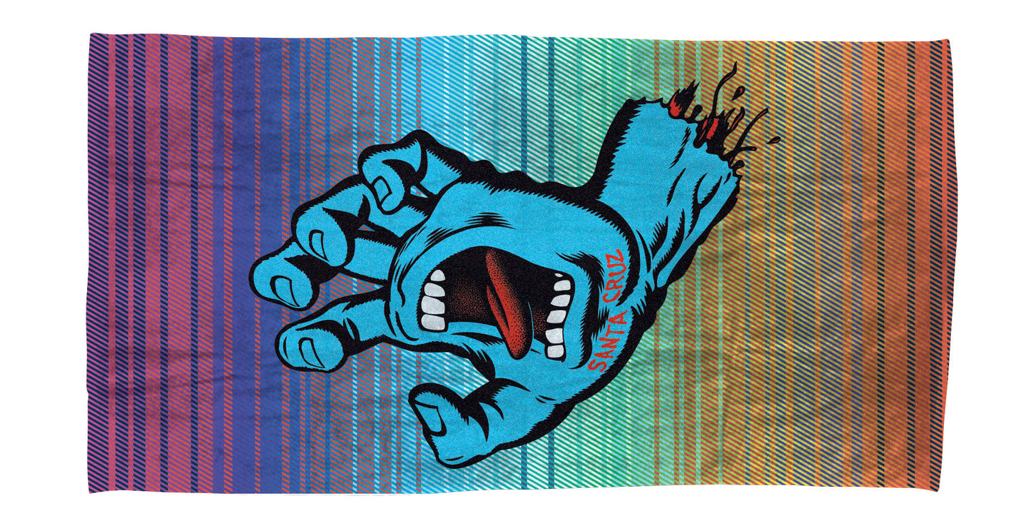 Santa Cruz Screaming Hand 32 1/2" X 64" Beach Towel