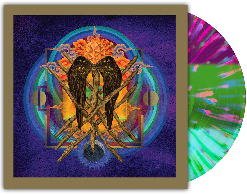 Our Raw Heart [Deep Purple, Kelly Green and Electric Blue Striped with Rainbow Splatter]