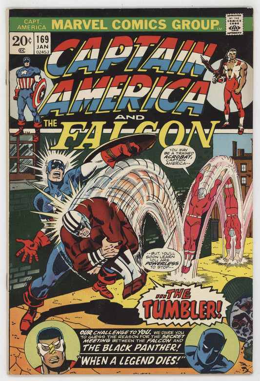 Captain America 169 Marvel 1974 FN Sal Buscema Falcon Black Panther Sharon Carter