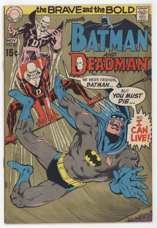 Brave And The Bold 86 DC 1969 FN Neal Adams Batman Deadman Highwire