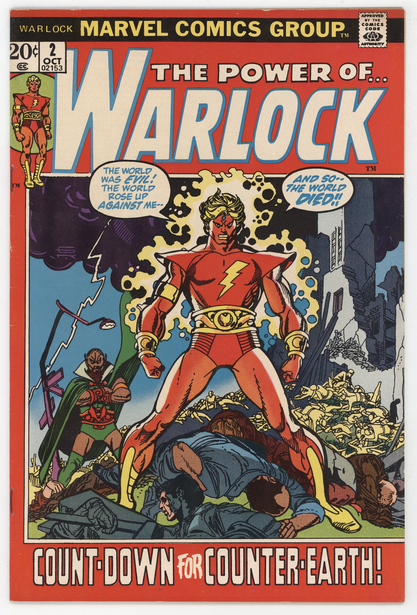 Warlock 2 Marvel 1972 VF Gil Kane Roy Thomas High Evolutionary