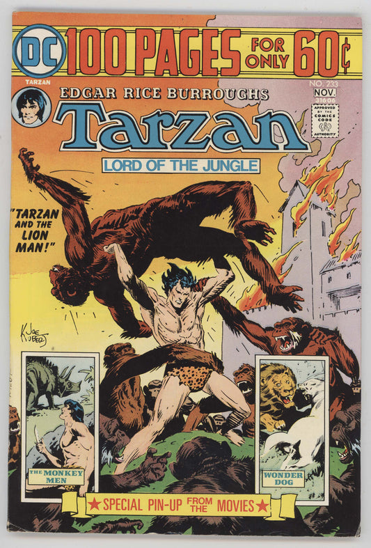Tarzan 233 DC 1974 FN VF Joe Kubert Wonder Dog