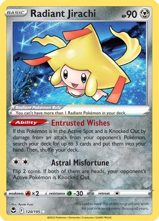 Radiant Jirachi 120/195 - SWSH12 Silver Tempest Holofoil
