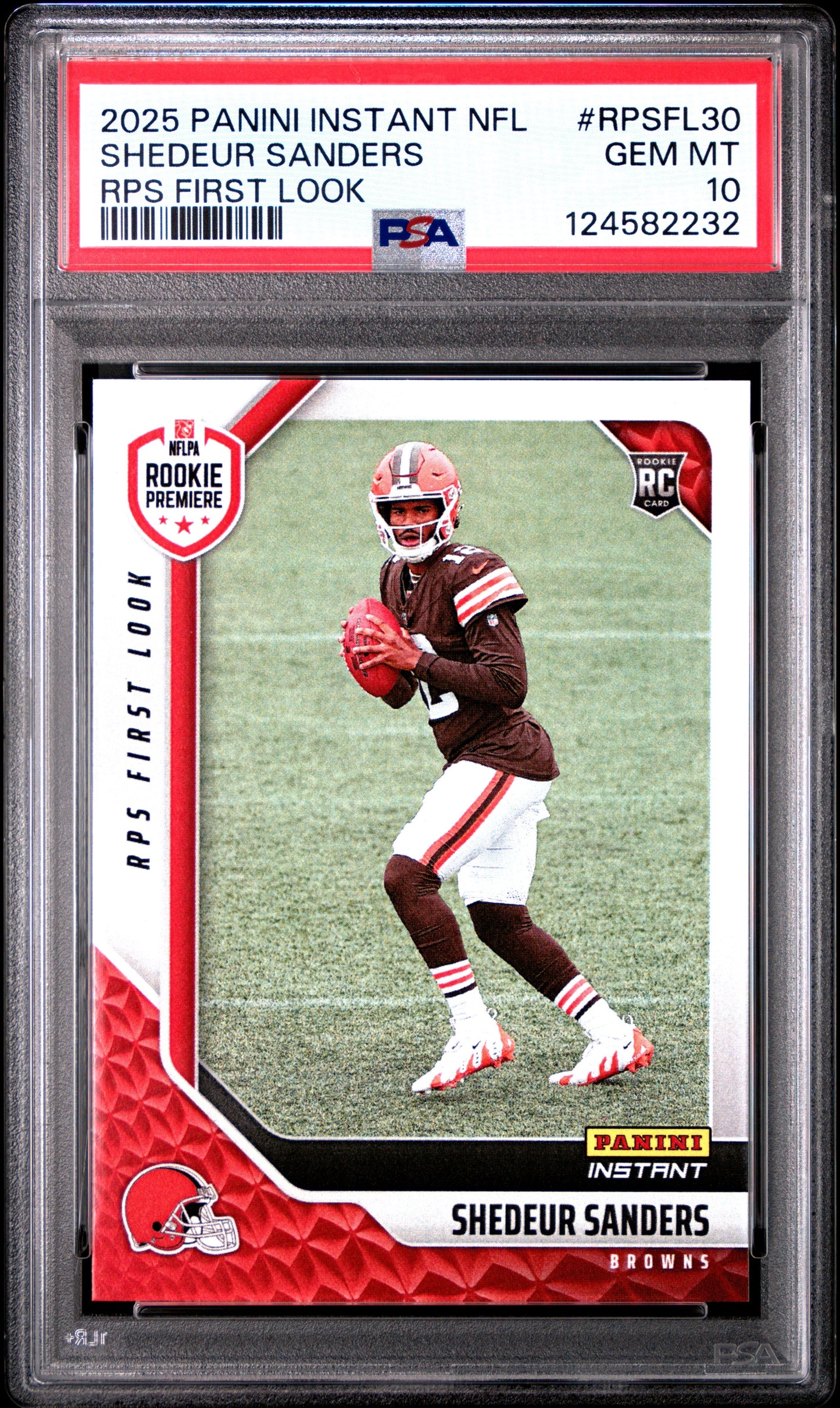 2025 Panini Instant Nfl Rps First Look Shedeur Sanders 10 PSA #RPSFL30