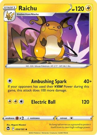 Raichu 050/195 - SWSH12 Silver Tempest