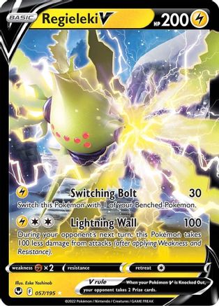 Regieleki V 057/195 - SWSH12 Silver Tempest Holofoil
