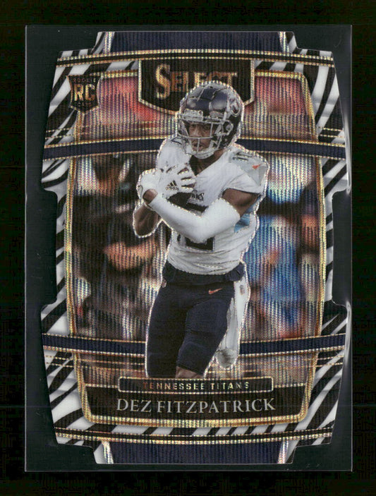2021 Panini Select Zebra Prizm Die Cut Dez Fitzpatrick Rookie #72