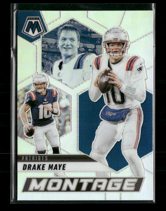 2025 Panini Mosaic Montage Silver Drake Maye #1