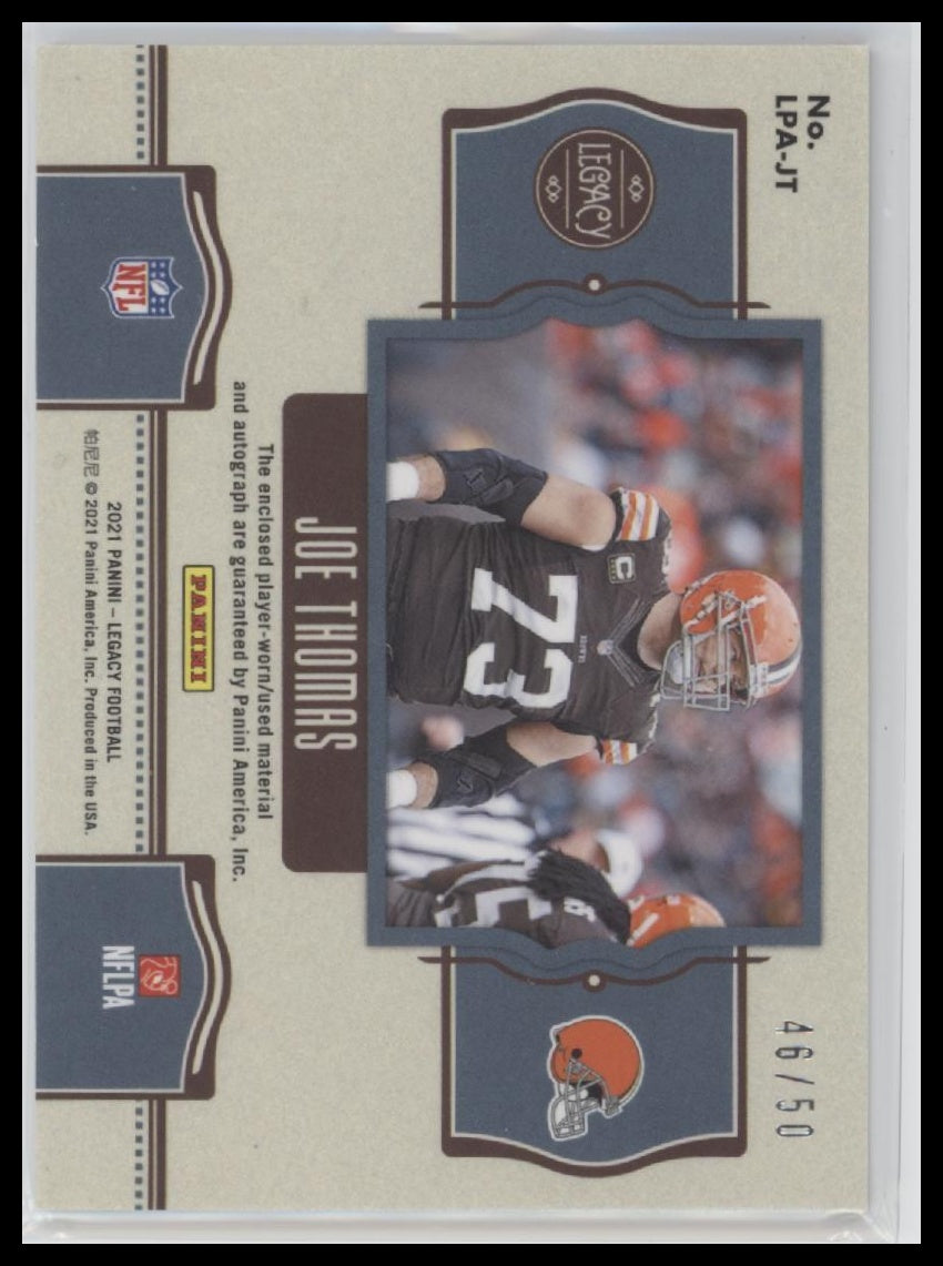 2021 Panini Legacy Legacy Patch Autographs Ruby Joe Thomas #/50 Auto #LPA-JT