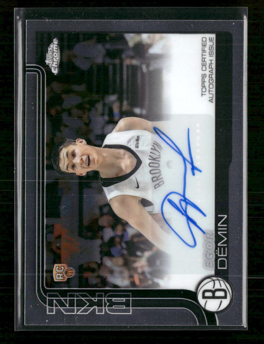 2025-26 Topps Chrome Chrome Rookie Autographs Egor Dëmin Auto #TCAR-ED