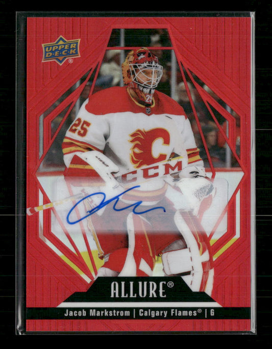 2022-23 Upper Deck Allure Autographs Red Rainbow Jacob Markstrom Auto #71 - Golden Apple Comics