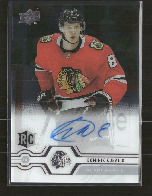 2019-20 Upper Deck Clear Cut Dominik Kubalik Auto #CC-DK