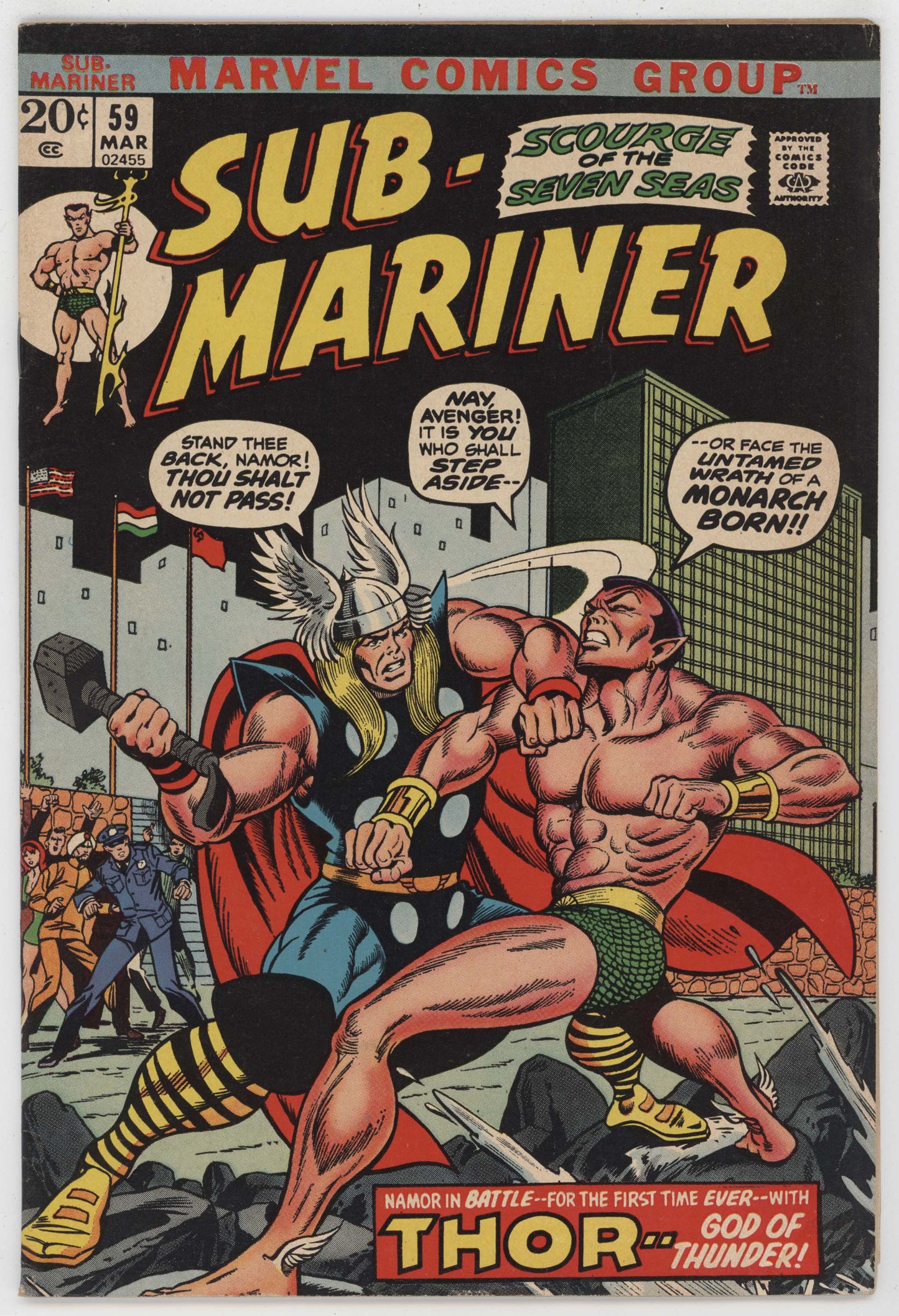 Sub-Mariner 59 Marvel 1973 VG FN Bill Everett Thor