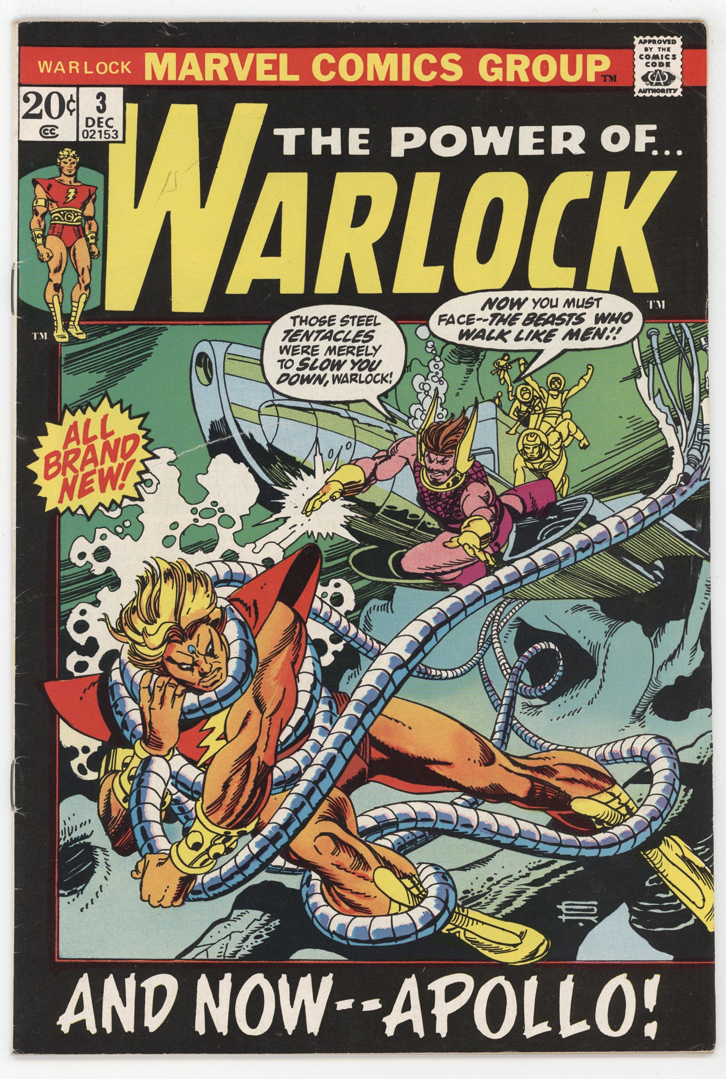 Warlock 3 Marvel 1972 FN Gil Kane Mike Friedrich High Evolutionary Hulk Bondage