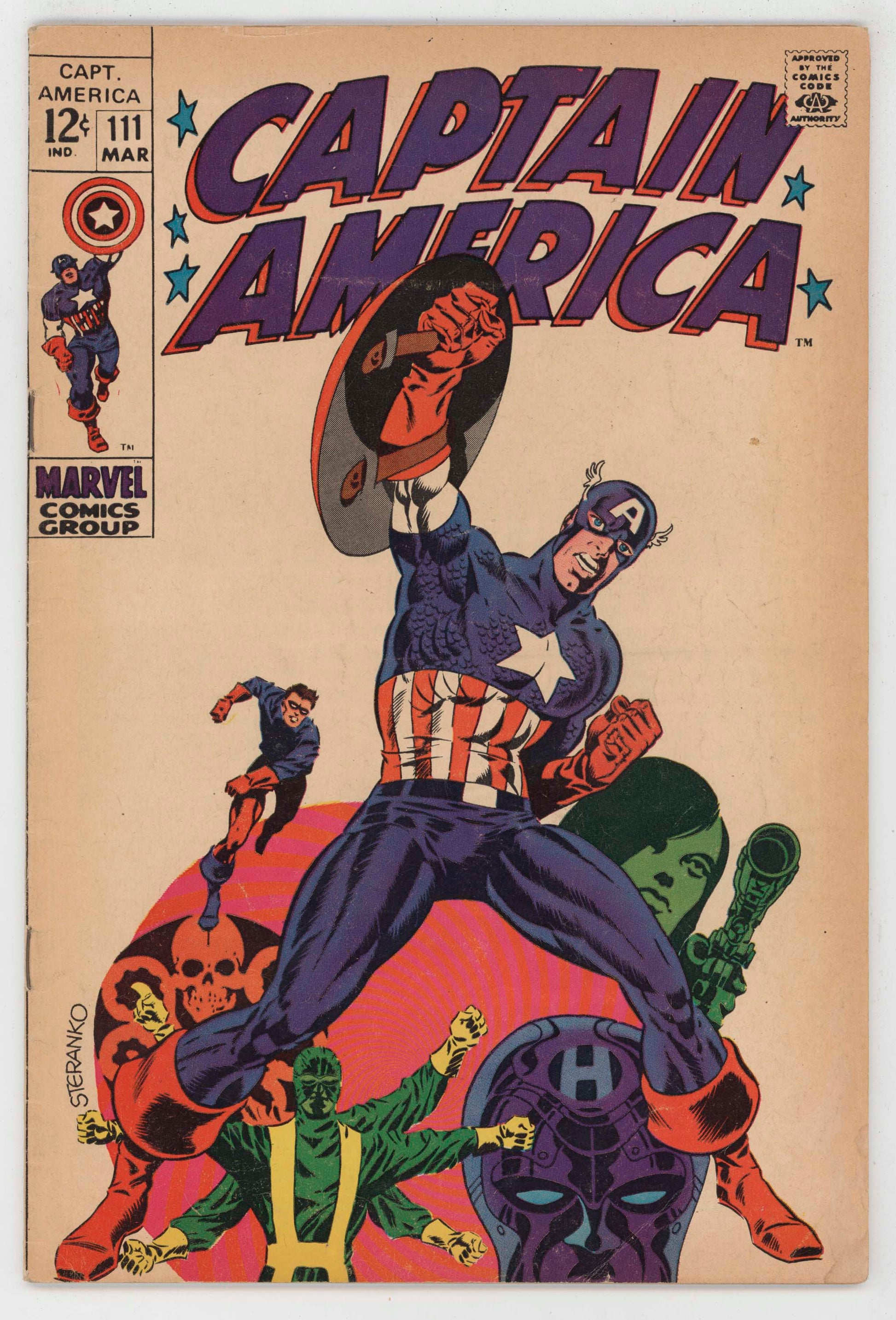Captain America 111 Marvel 1969 FN Jim Steranko Stan Lee Madame Hydra - Golden Apple Comics