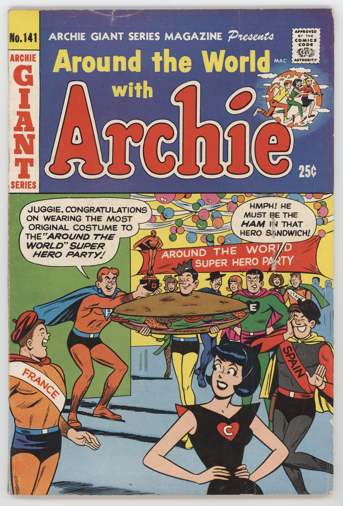 Archie Comic 141 Archie Giant Series 141 Archie 1966 VG Ghost Busters Veronica Betty Ha ...