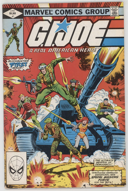GI Joe 1 Marvel 1982 VF 1st Print Snake Eyes Hawk Cobra Commander Baroness