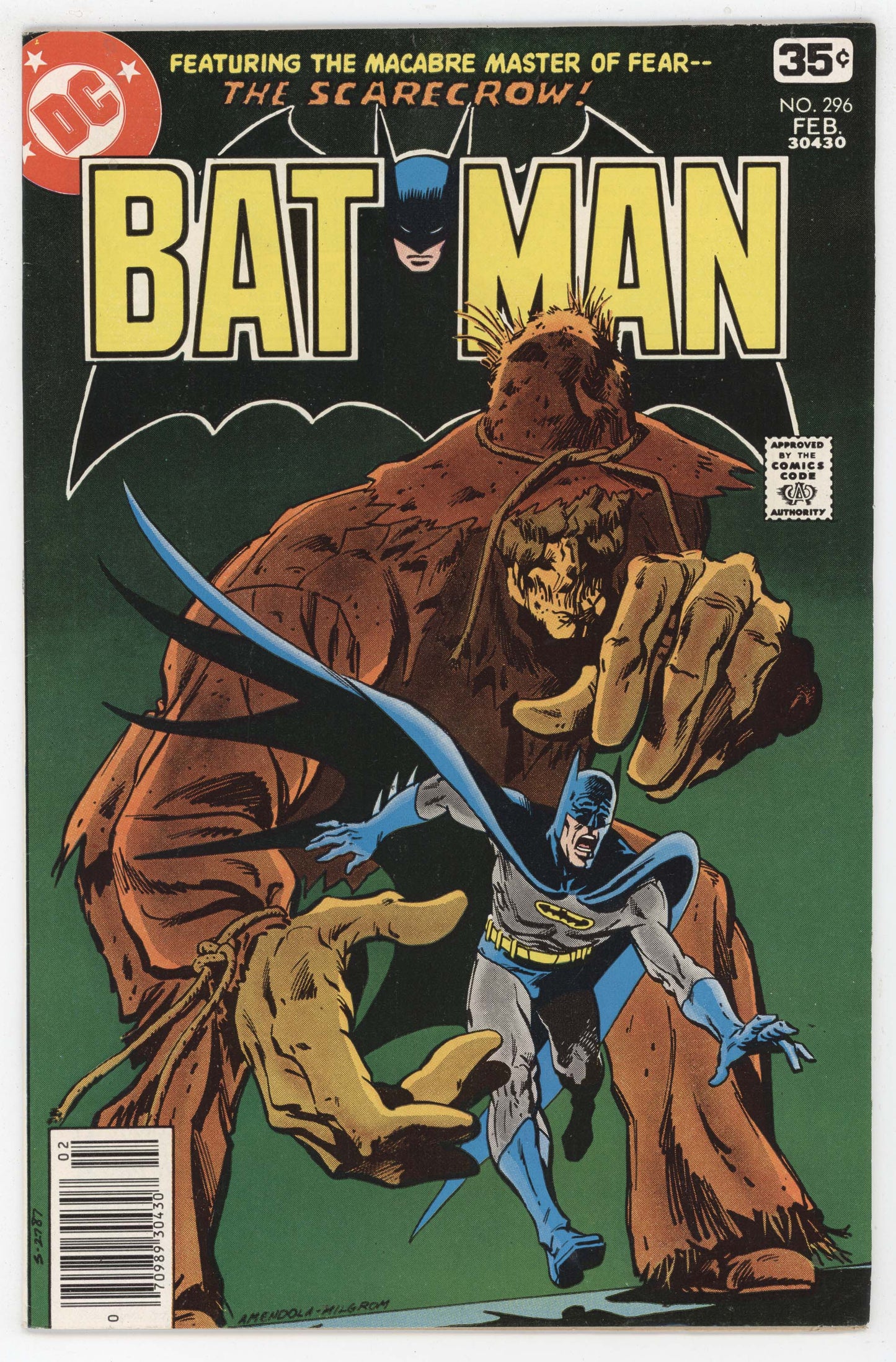 Batman 296 DC 1978 NM- 9.2 Sal Amendola Scarecrow