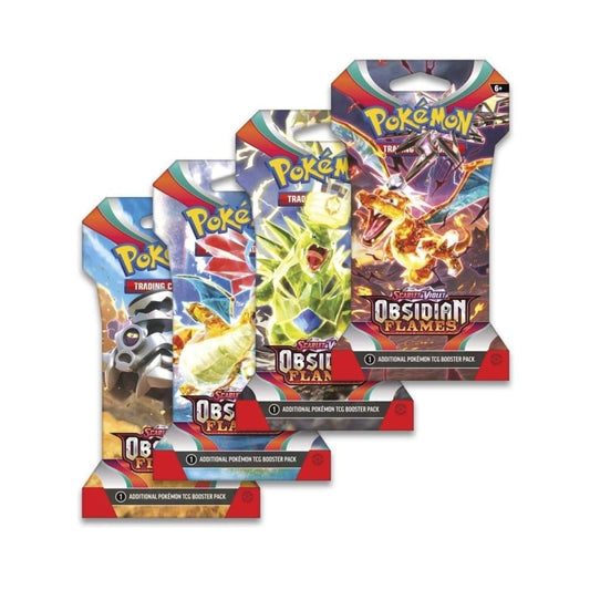 Pokemon Scarlet & Violet Obsidian Flames | 8 Sleeved Boosters Packs