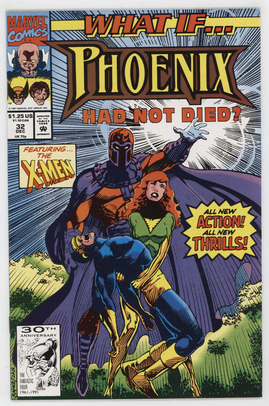 What If 32 Marvel 1991 NM Phoenix X-Men Magneto Cyclops Jean Grey Underwear GGA