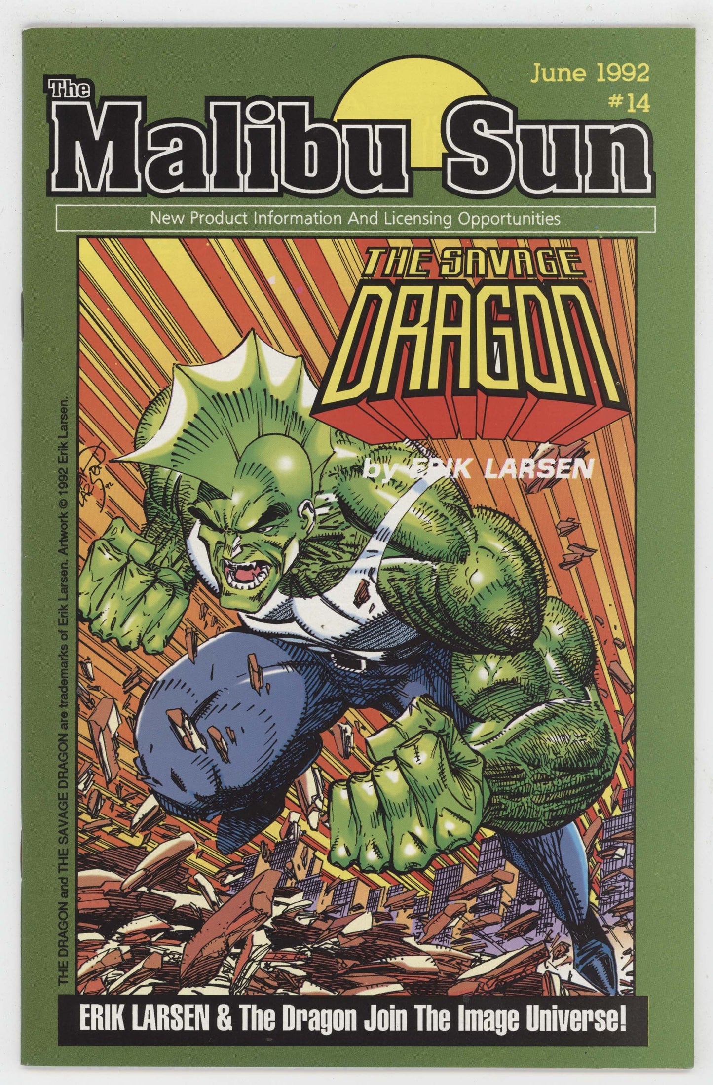 Malibu Sun 14 1992 NM Savage Dragon Rob Liefeld