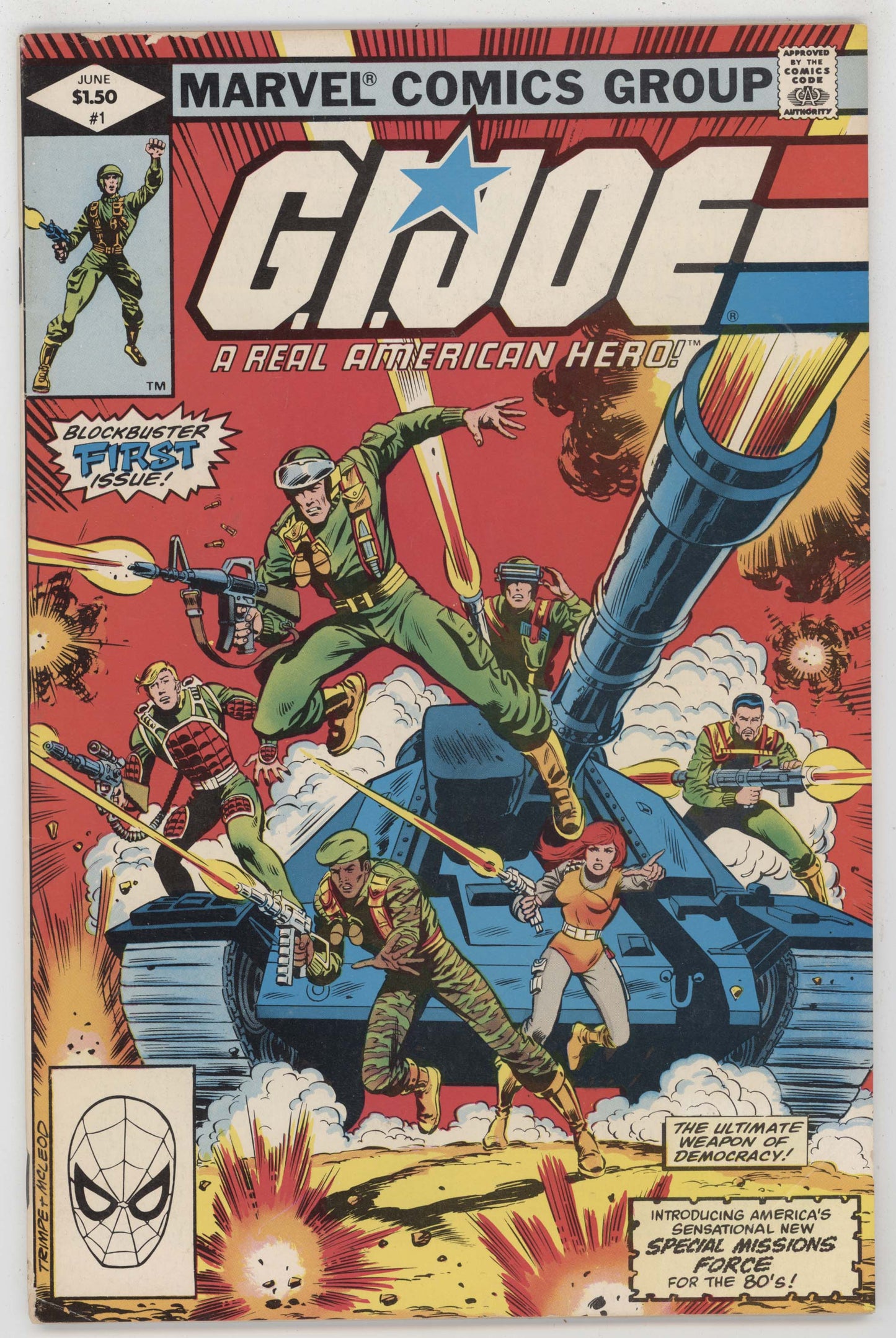 GI Joe 1 Marvel 1982 FN 1st Print Snake Eyes Hawk Cobra Commander Baroness