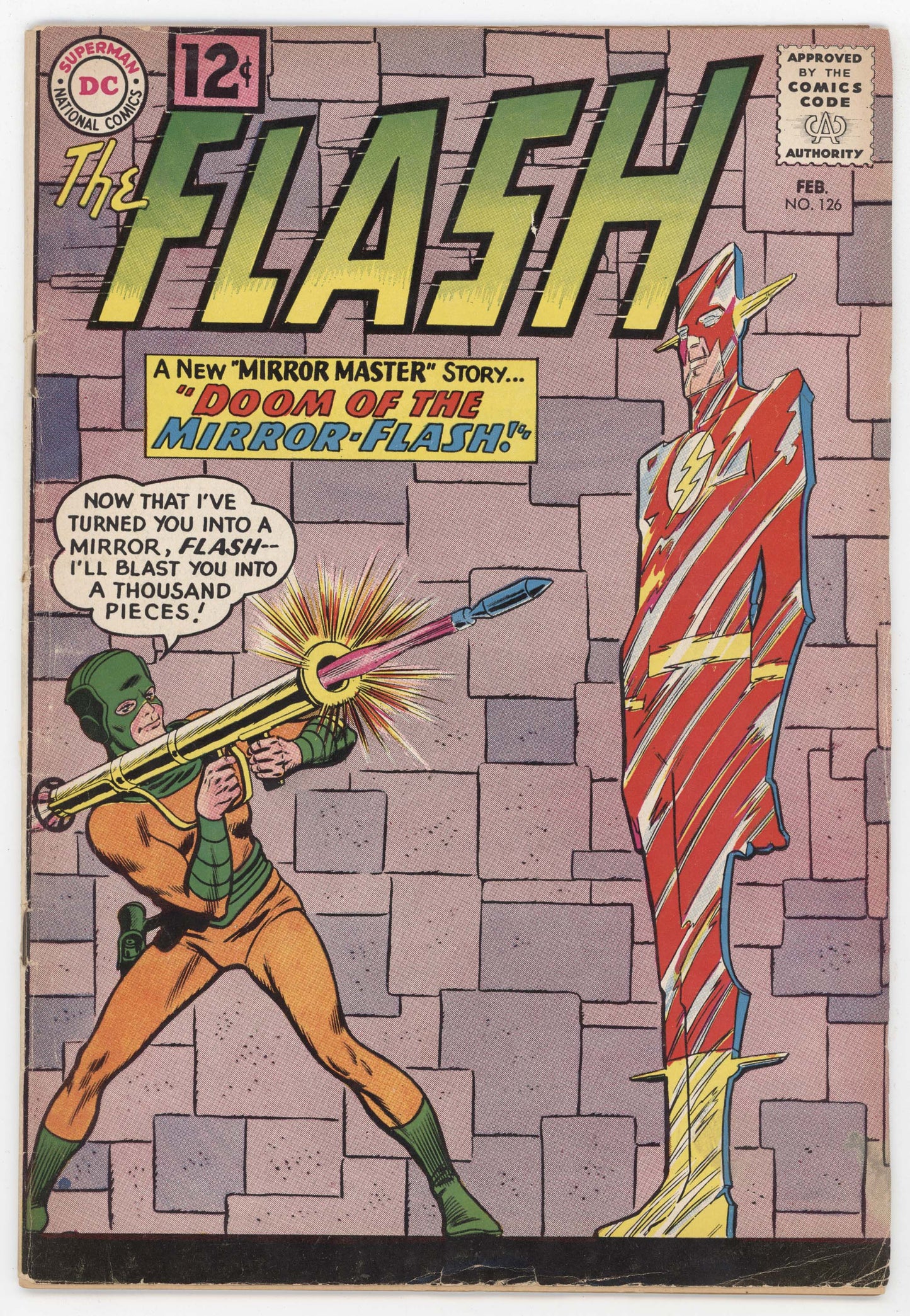 Flash 126 DC 1962 FN Mirror Master Rocket Launcher Carmine Infantino