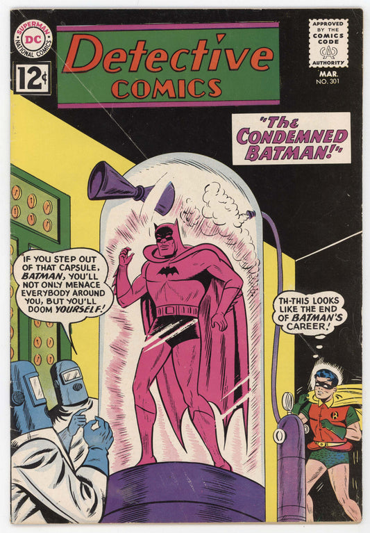 Batman Detective Comics 301 DC 1962 VG FN Sheldon Moldoff Robin Gas Chamber