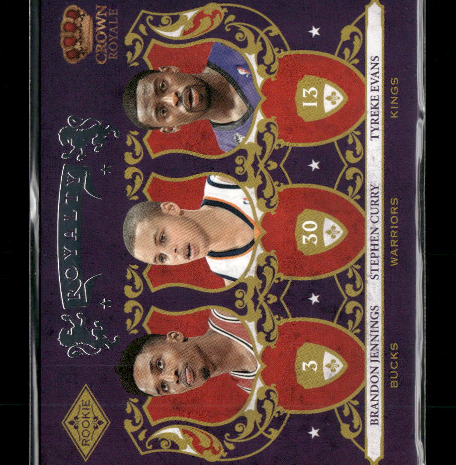 2009-10 Panini Crown Royale Brandon Jennings / Stephen Curry / Tyreke Evans #1 - Golden Apple Comics