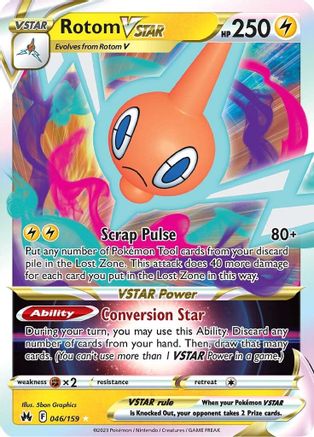 Rotom VSTAR 046/159 - Crown Zenith Holofoil